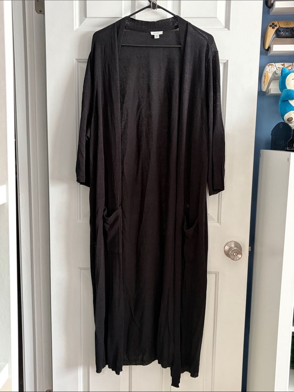 J. Jill Pure Jill Linen Blend Open Front Longline Cardigan with Pockets Size 3X